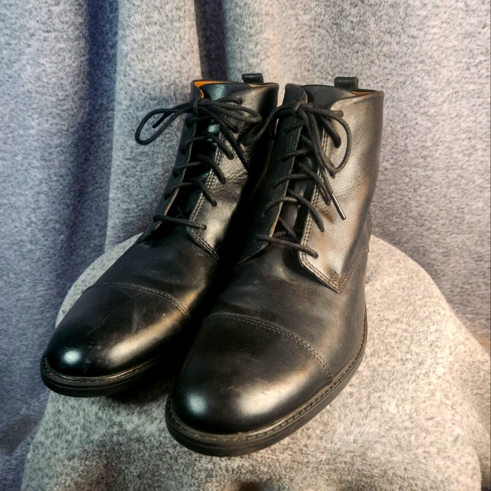 The Collection By Clark's Black Leather Boots, Size 10